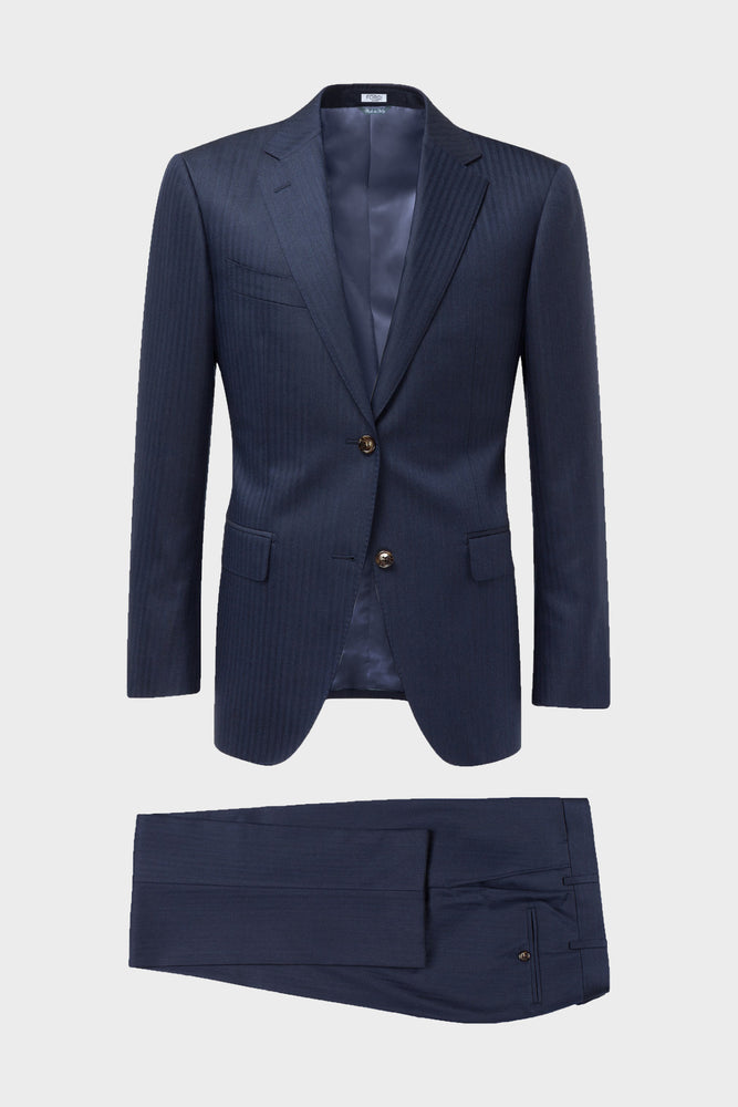 
                  
                    Blue Herringbone Weave Suit
                  
                