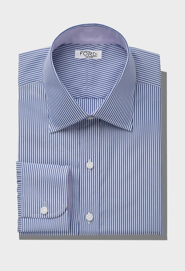 
                  
                    Blue Striped Poplin Shirt
                  
                