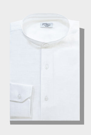 
                  
                    Linen Band Collar Shirt
                  
                