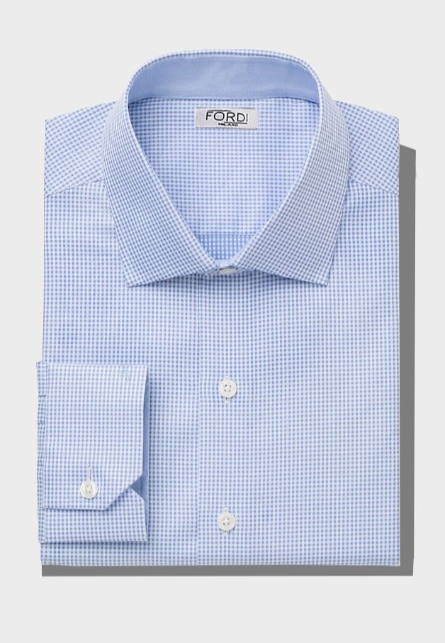 Sky Blue Twill Double Twisted Shirt
